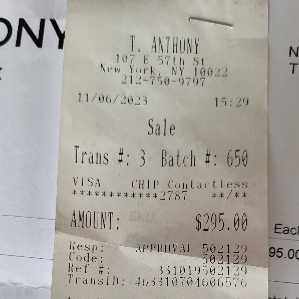 ⚜️NEW! $300. T. ANTHONY Black Tote W/ Handles & Crossbody Strap BOX & BAG - Picture 15 of 15